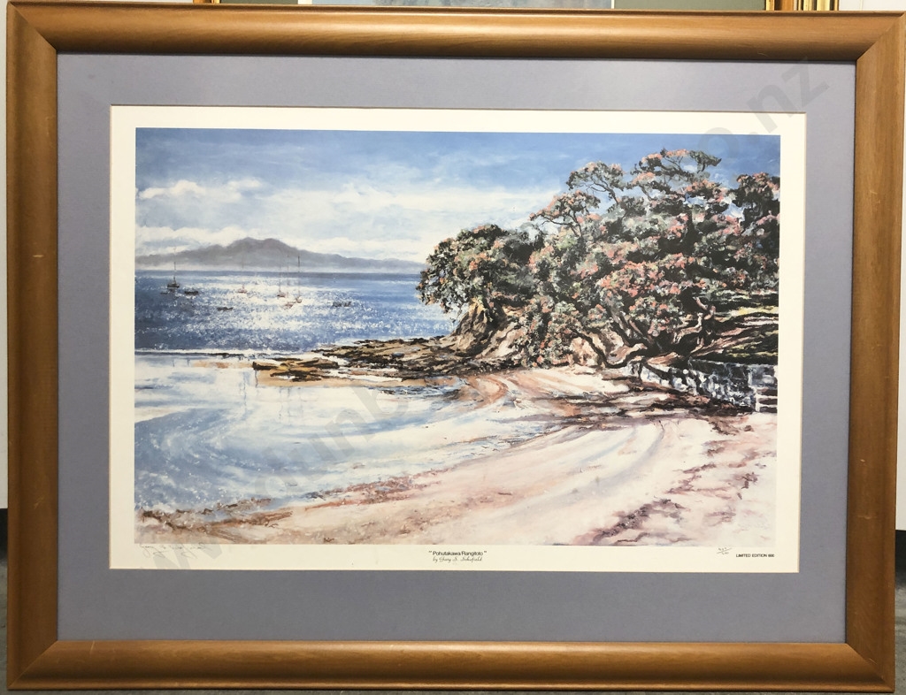 Artwork by Gary S. Schofield, Pohutakawa Rangitoto, Made of Other Prints