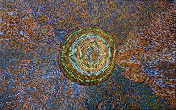 Bush Leaves by Helen Rubuntja, Painted in 2020