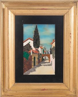 Italian village scene - Alfredo Buccioni