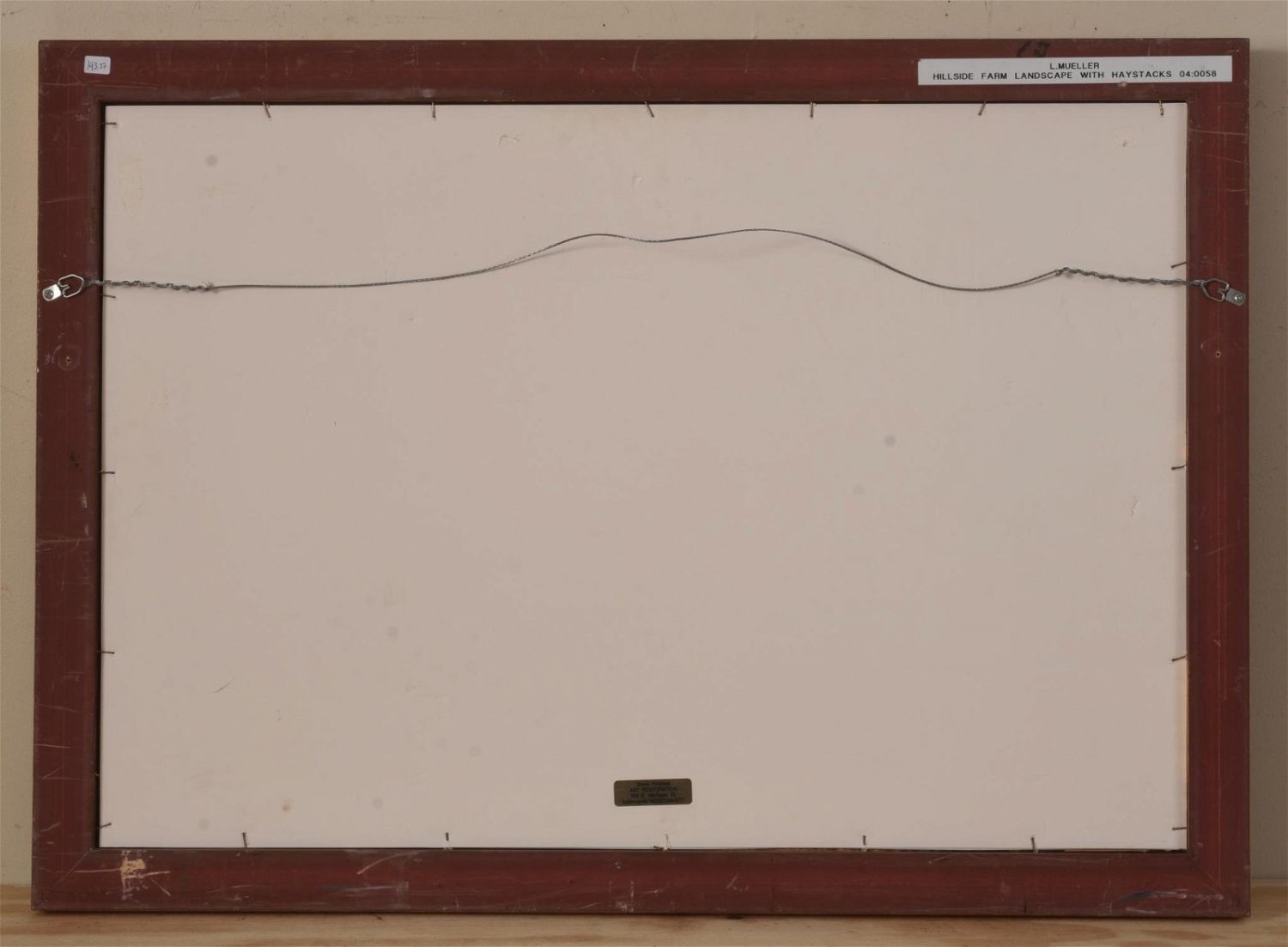 Artwork by Louis F. Mueller, Autumn Landscape With Haystacks, Made of Oil on board