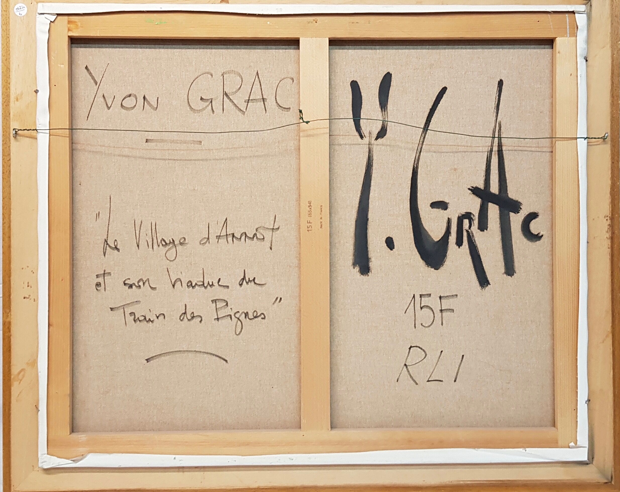 Yvon Grac | Le village d'ANNOT et le viaduc du train des Pignes | MutualArt