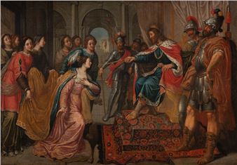 ESTER AND THE PERSIAN KING ASSURO - Italo-Spanish School, 18th Century