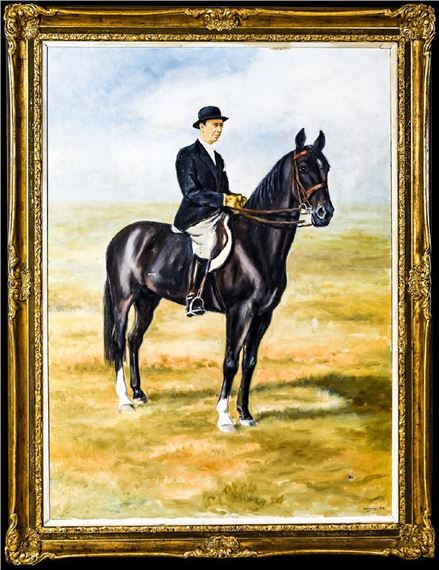 Halvor Gunheim Torstensen | Adelsman sittandes till häst (1950) | MutualArt