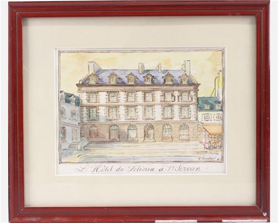 Vue de la façade l'hôtel du Pélican à Saint-Servan by Ferdinand Jean Edouard Boscher, 63