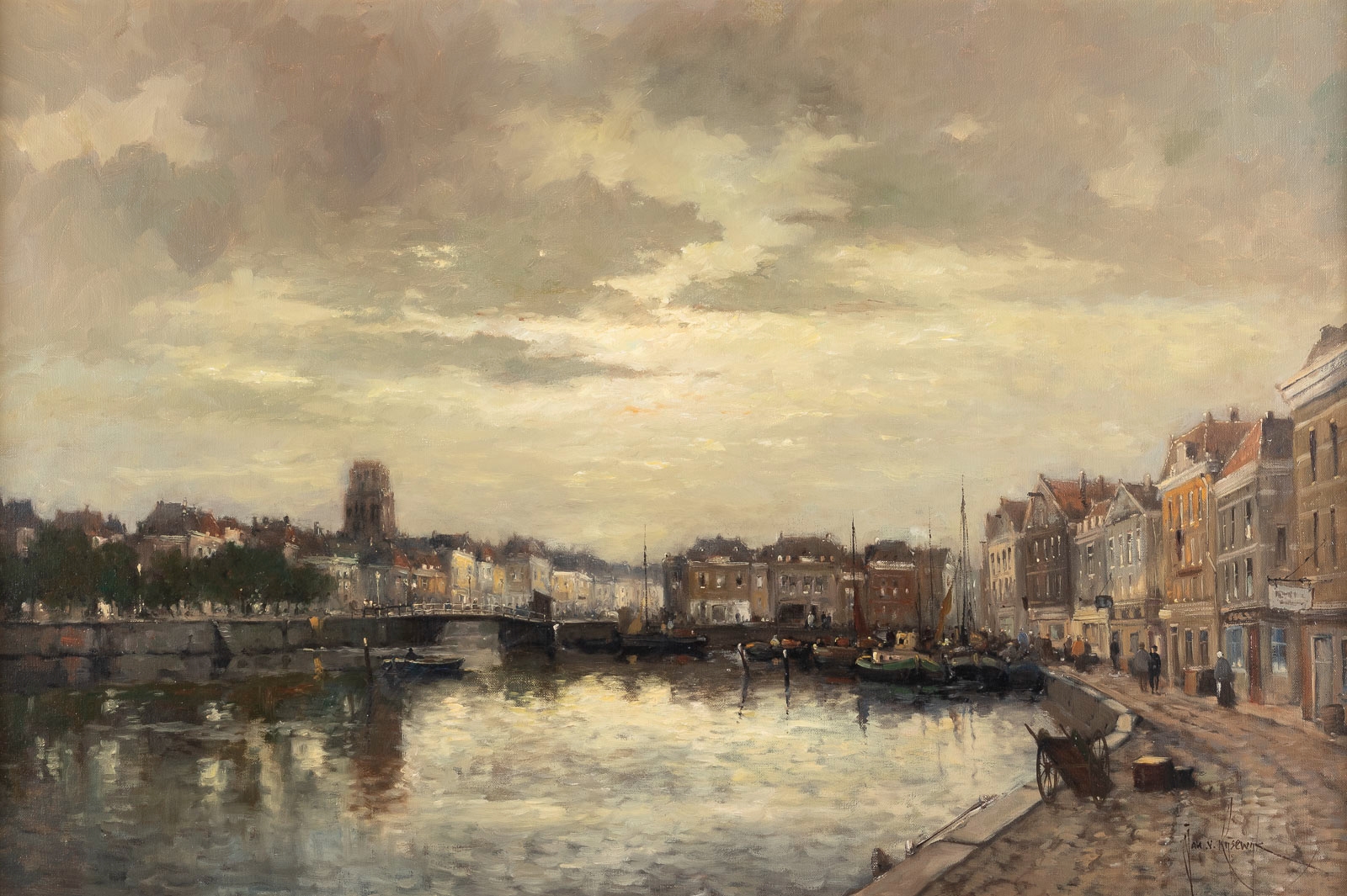 Artwork by Johannes Cornelis van Rijsewijk, Rotterdam, Made of Oil on canvas