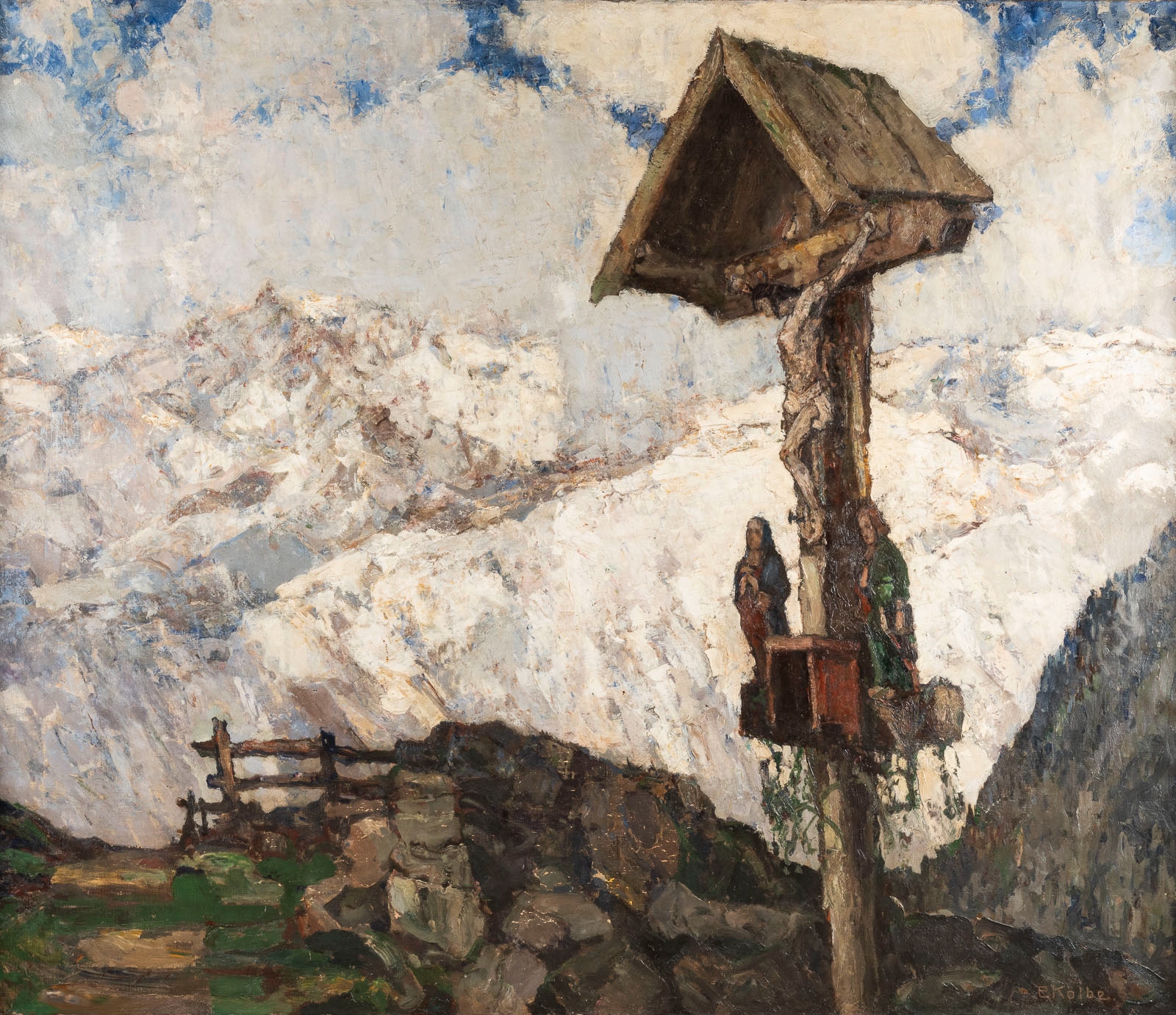 Artwork by Ernst Kolbe, In the high mountains, Made of Oil on canvas