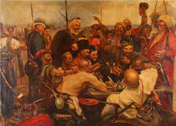Ilya Repin | Copy of ‘The Zaporozh Cossacks write a letter to the ...