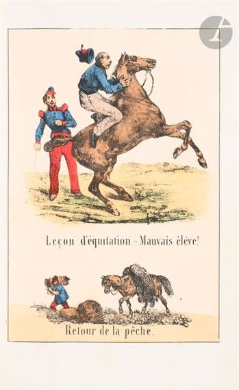 ADAM (Victor).
Horses and riders of all kinds.
Alphabet... - Lot 101 - Ader