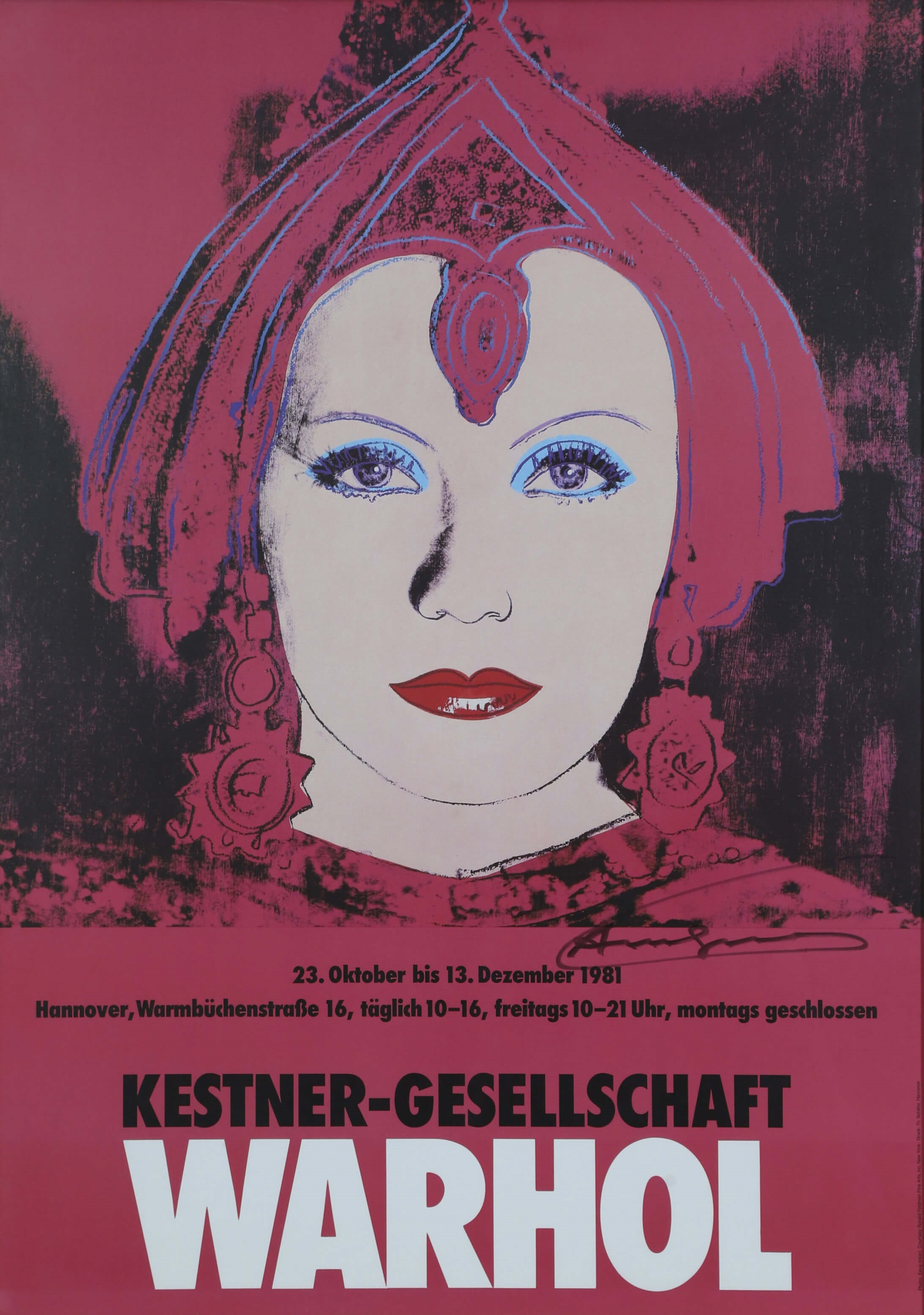 Greta Garbo - affiche du Kestner-Gesellschaft Art Museum, Hanovre by Andy Warhol