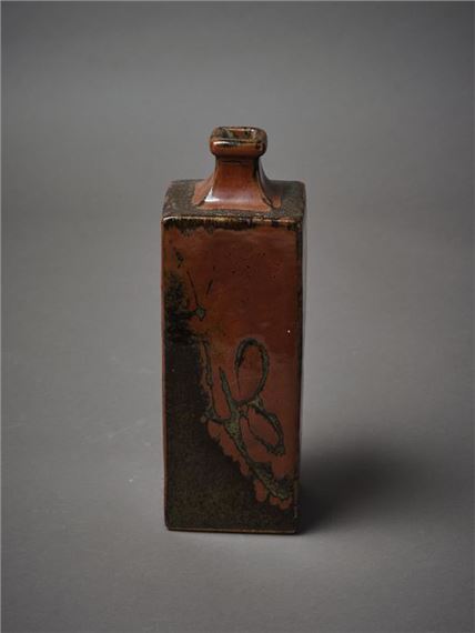 Len Castle | A square sided bottle vase | MutualArt