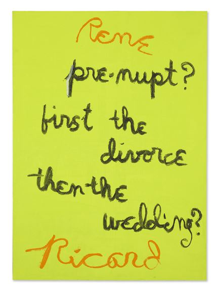 Untitled (Pre-Nupt?...) by Rene Ricard, Executed in 2011