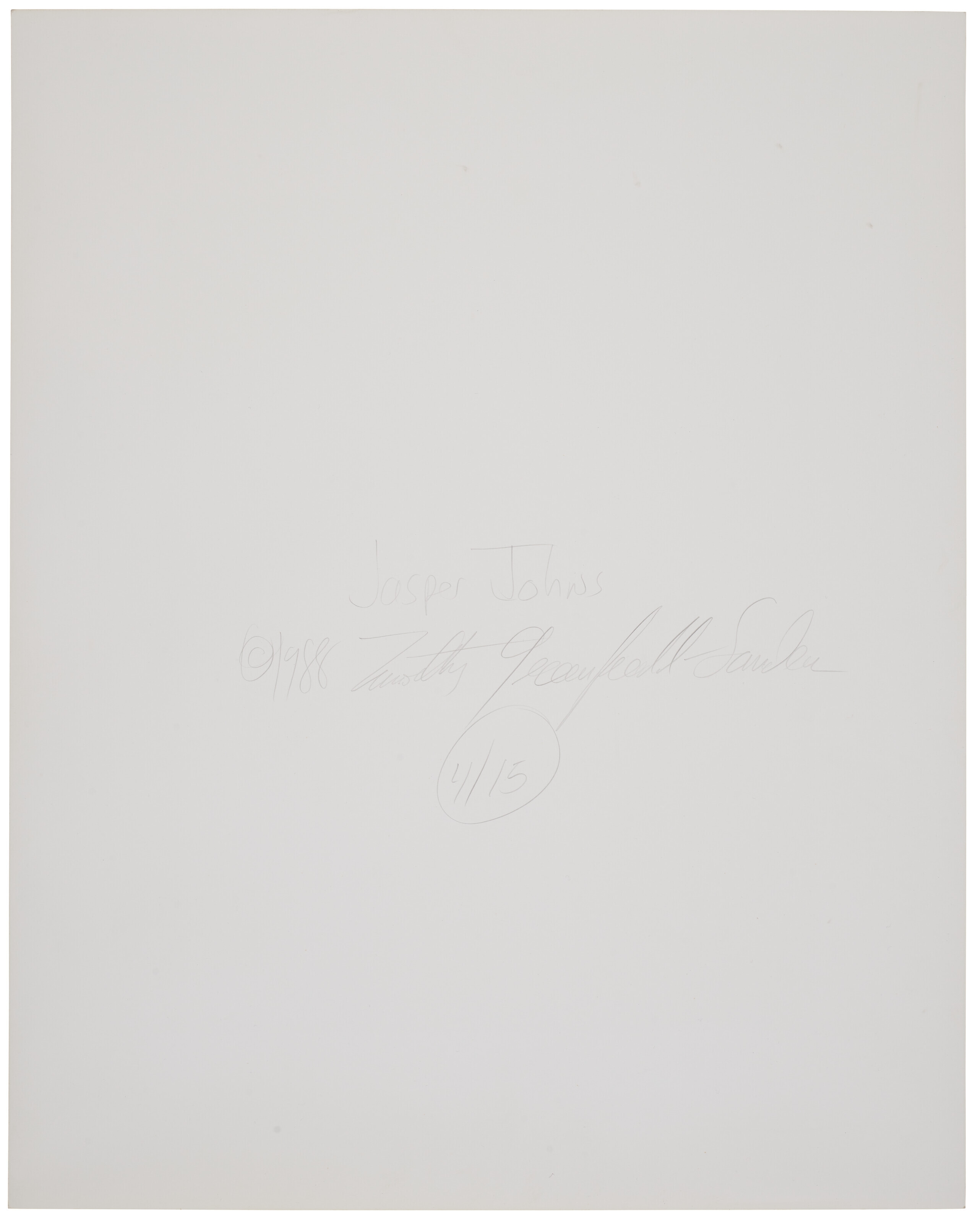 Timothy GreenfieldSanders Jasper Johns (1988) MutualArt