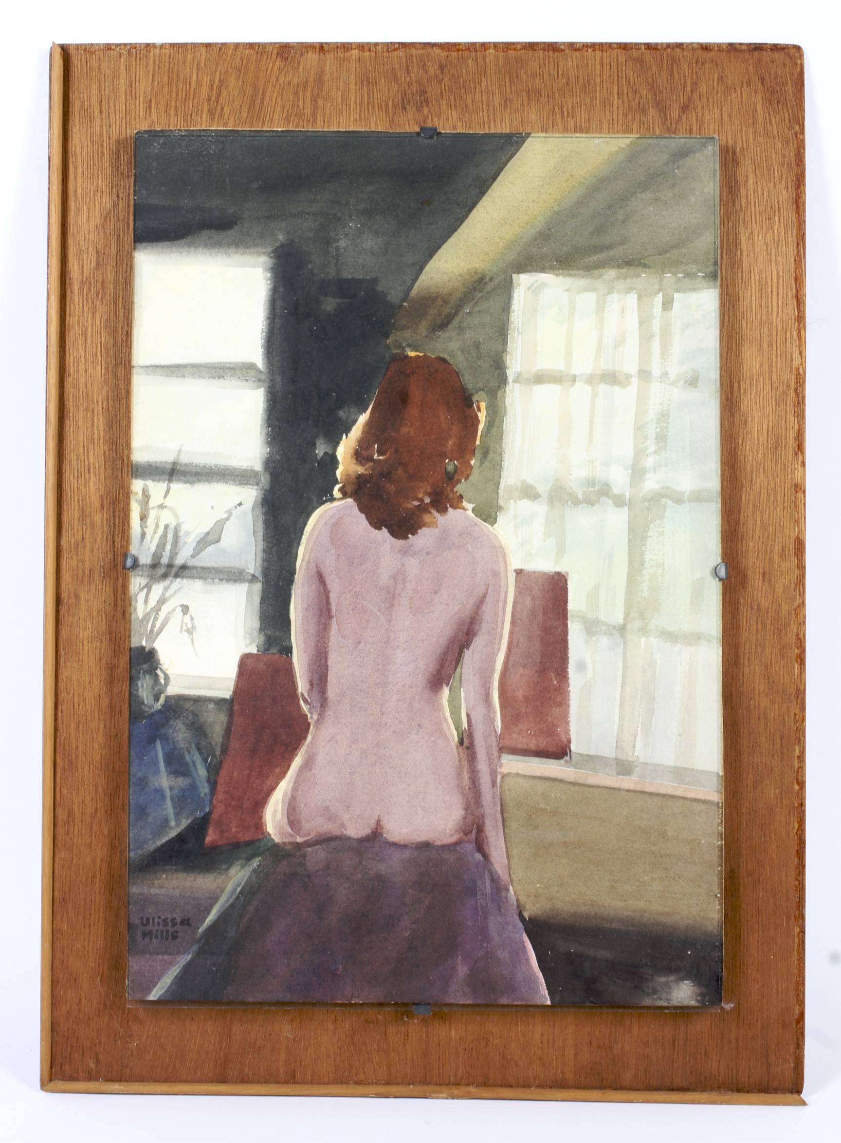 Ulissa Mills | Seated female nude in an interior | MutualArt