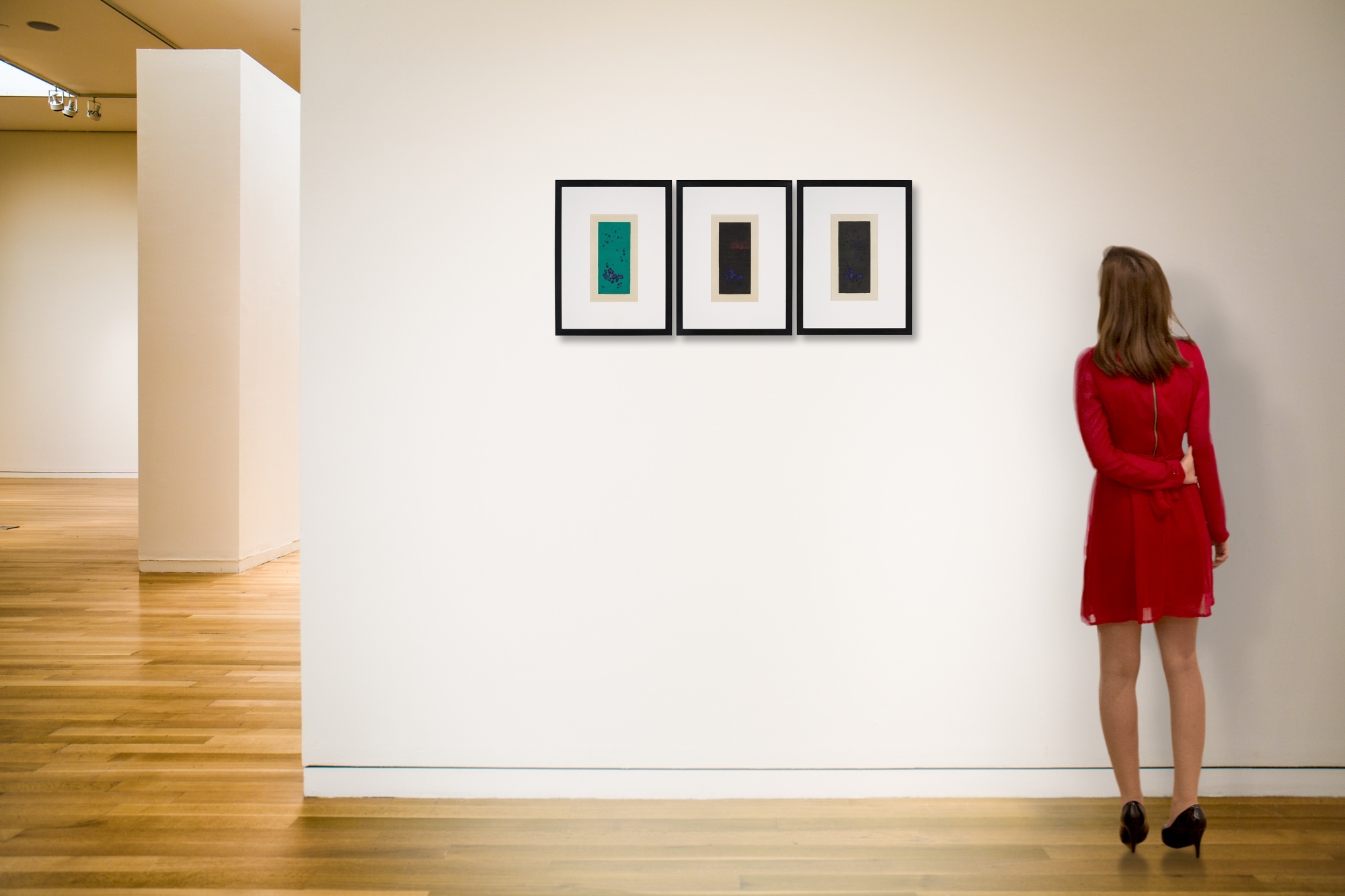 Artwork by Zahoor ul Akhlaq, Untitled, Made of A set of three intaglios printed in colors on paper