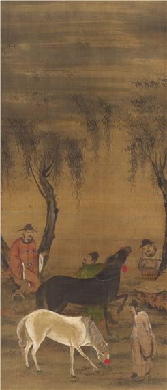Resting Horse under Willow by Zhao Mengfu