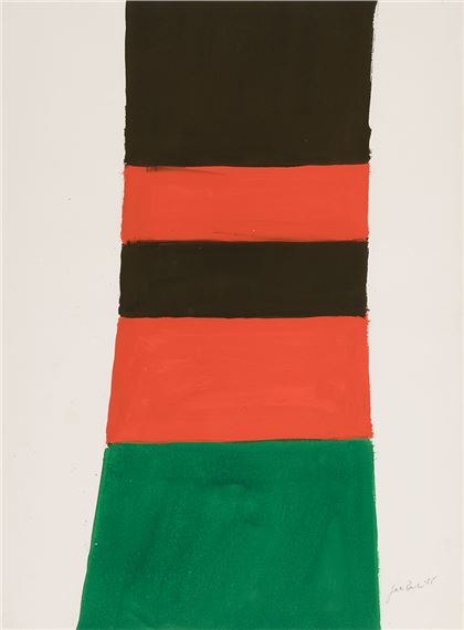 Brown, Red, Green by Jack Bush, dated 1965
