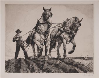 "Spring Plowing" - Lajos Szántó‏