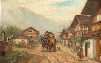 Stagecoach in Garmisch-Partenkirchen - J. Schneider