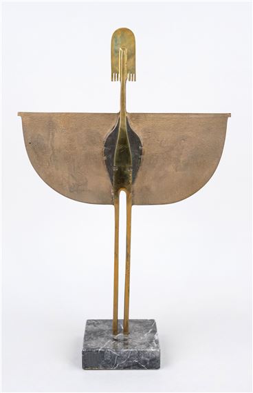 Abstracted bird with outstretched wings - Helmut Pizzinini