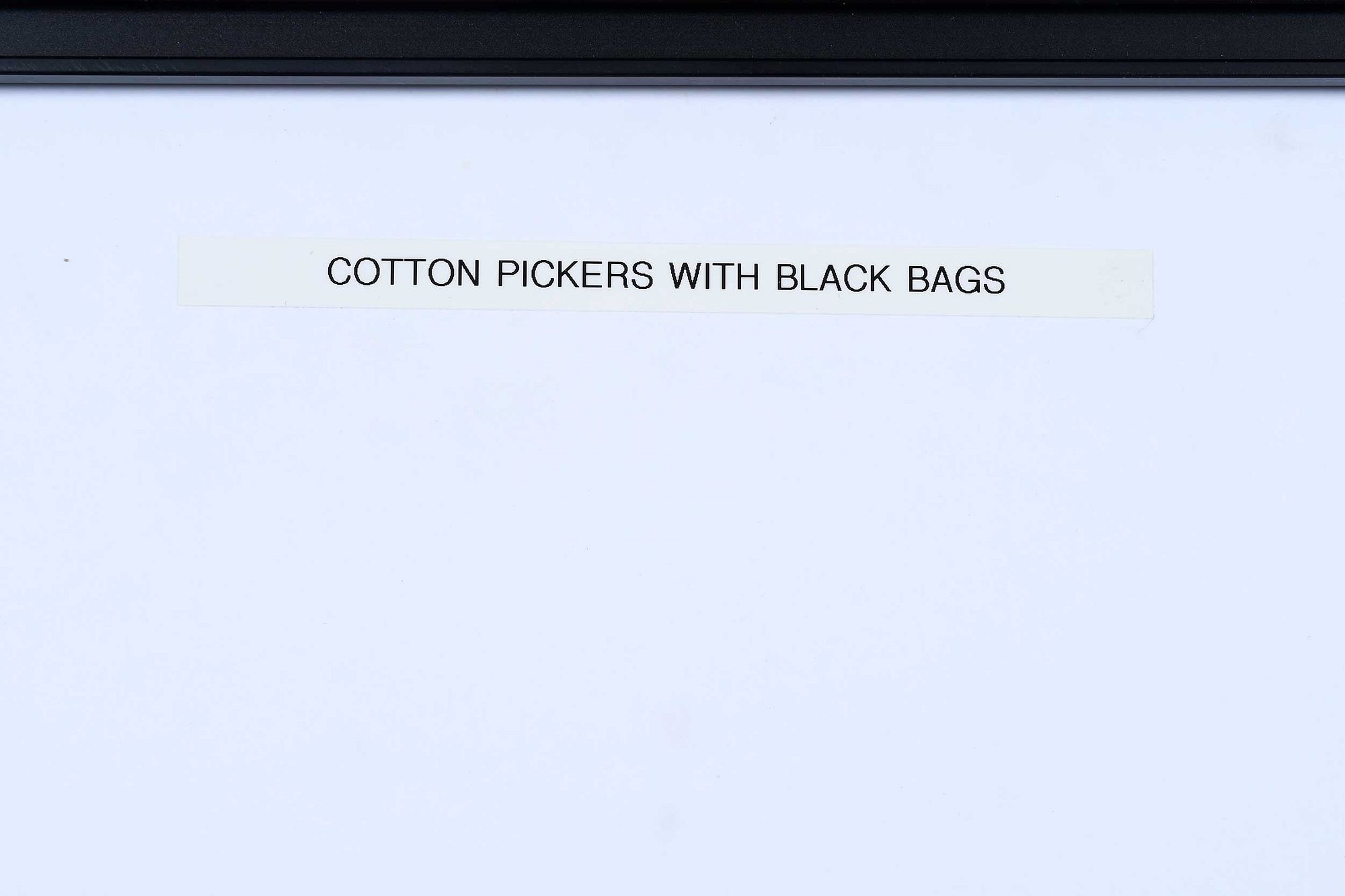 Artwork by Winfred Rembert, Cotton Pickers, Made of dye on carved and tooled leather