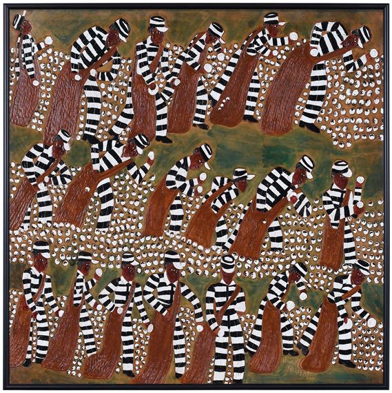 Chain Gang Picking Cotton #3 by Winfred Rembert, 2005