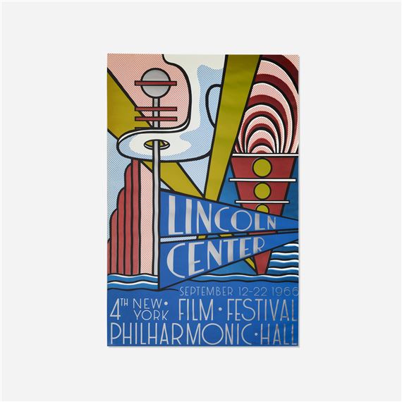 Roy lichtenstein lincoln center film festival poster 1966 mutualart