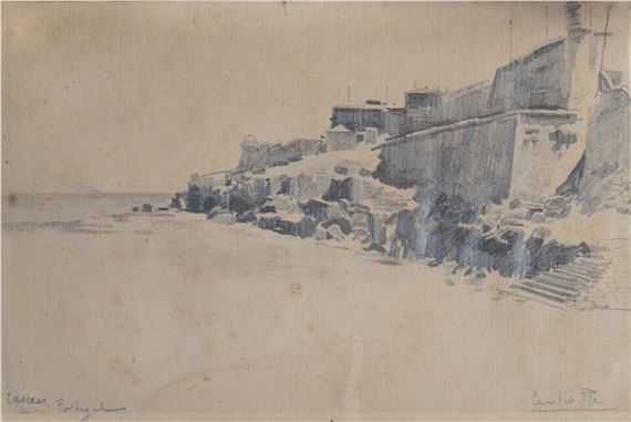 Paisaje de Cascais by Cecilio Pla y Gallardo