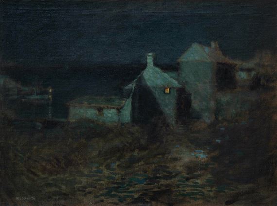 Moonlight Lake Scene by Paul Cornoyer
