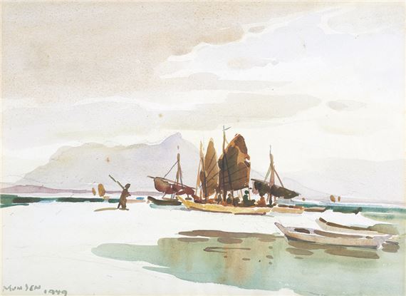 Boarding A Boat, 1949 by Yong Mun Sen, 1949