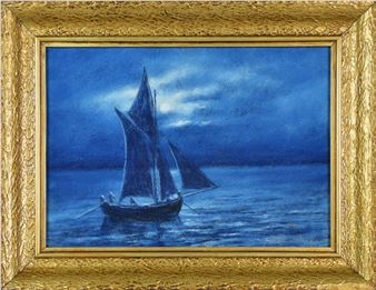 Nokturn z łodzią - Stanisław Marek Mazurkiewicz