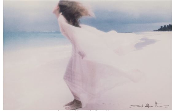 Woman in White on Beach