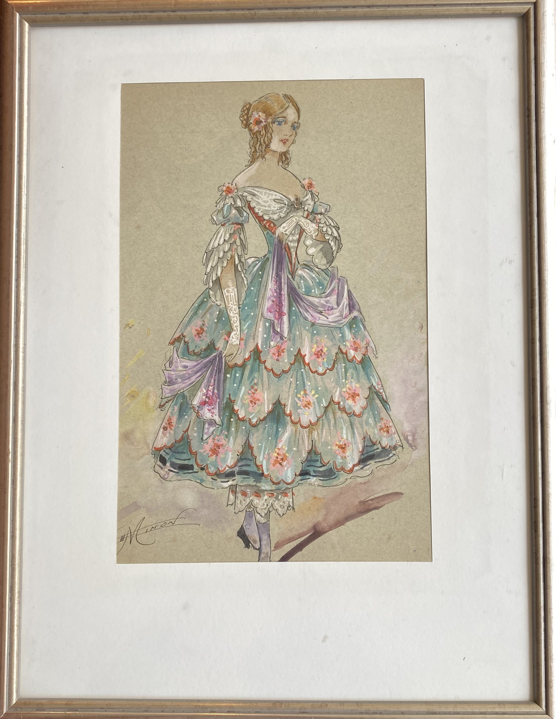 Artwork by Arthur Minon, Danseuse, Made of Watercolors and gouaches on paper