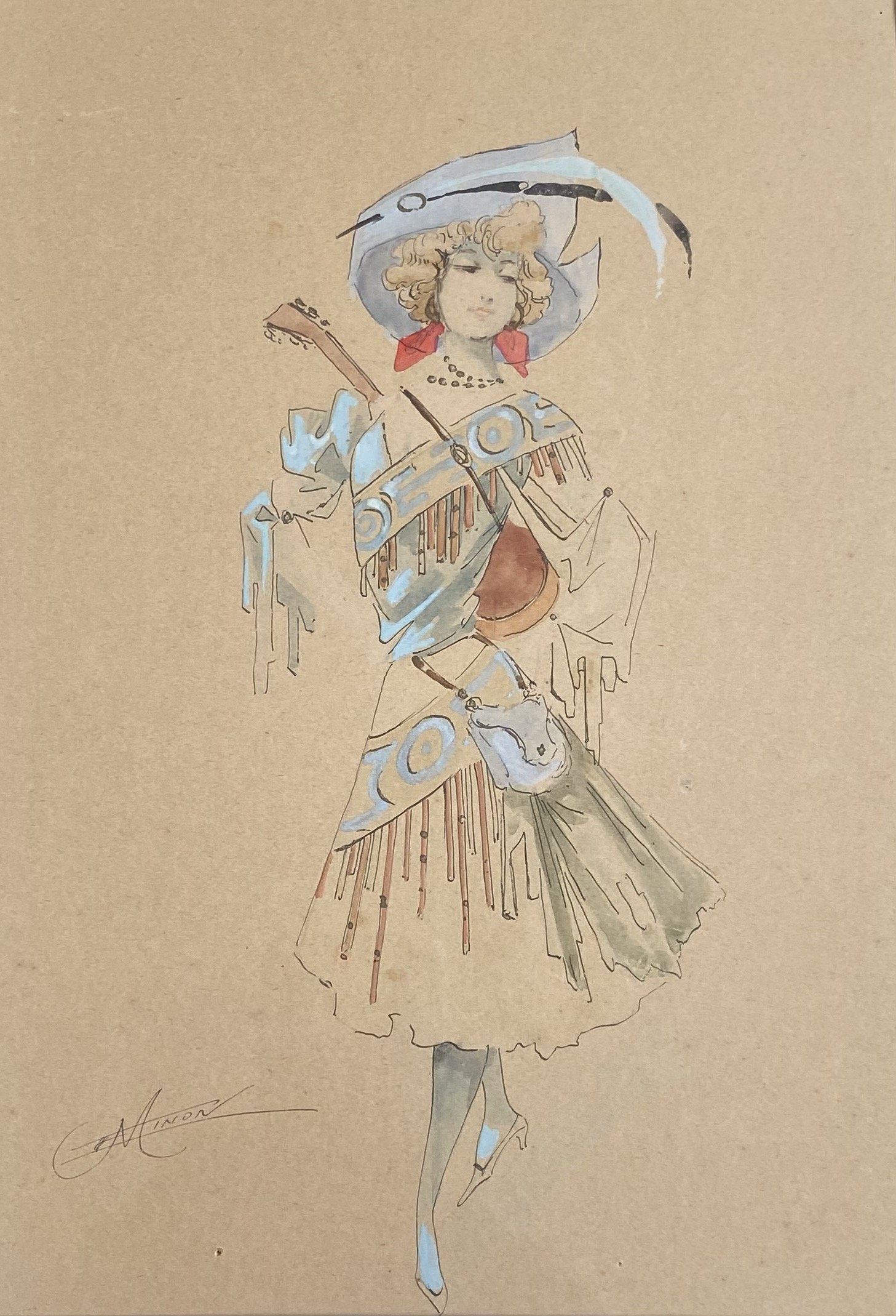 Artwork by Arthur Minon, Danseuse, Made of Watercolors and gouaches on paper