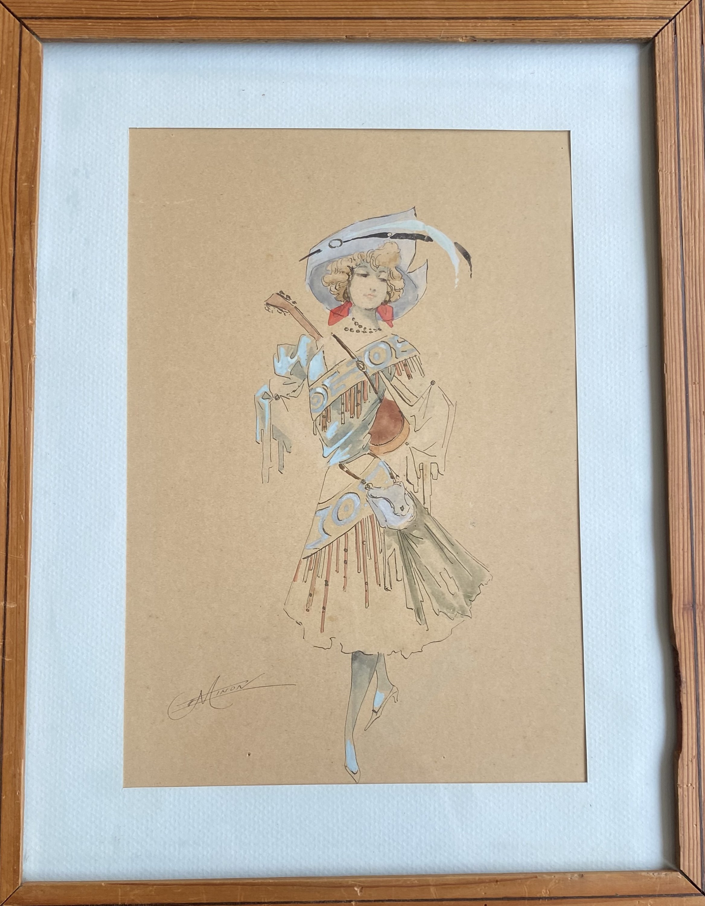 Artwork by Arthur Minon, Danseuse, Made of Watercolors and gouaches on paper