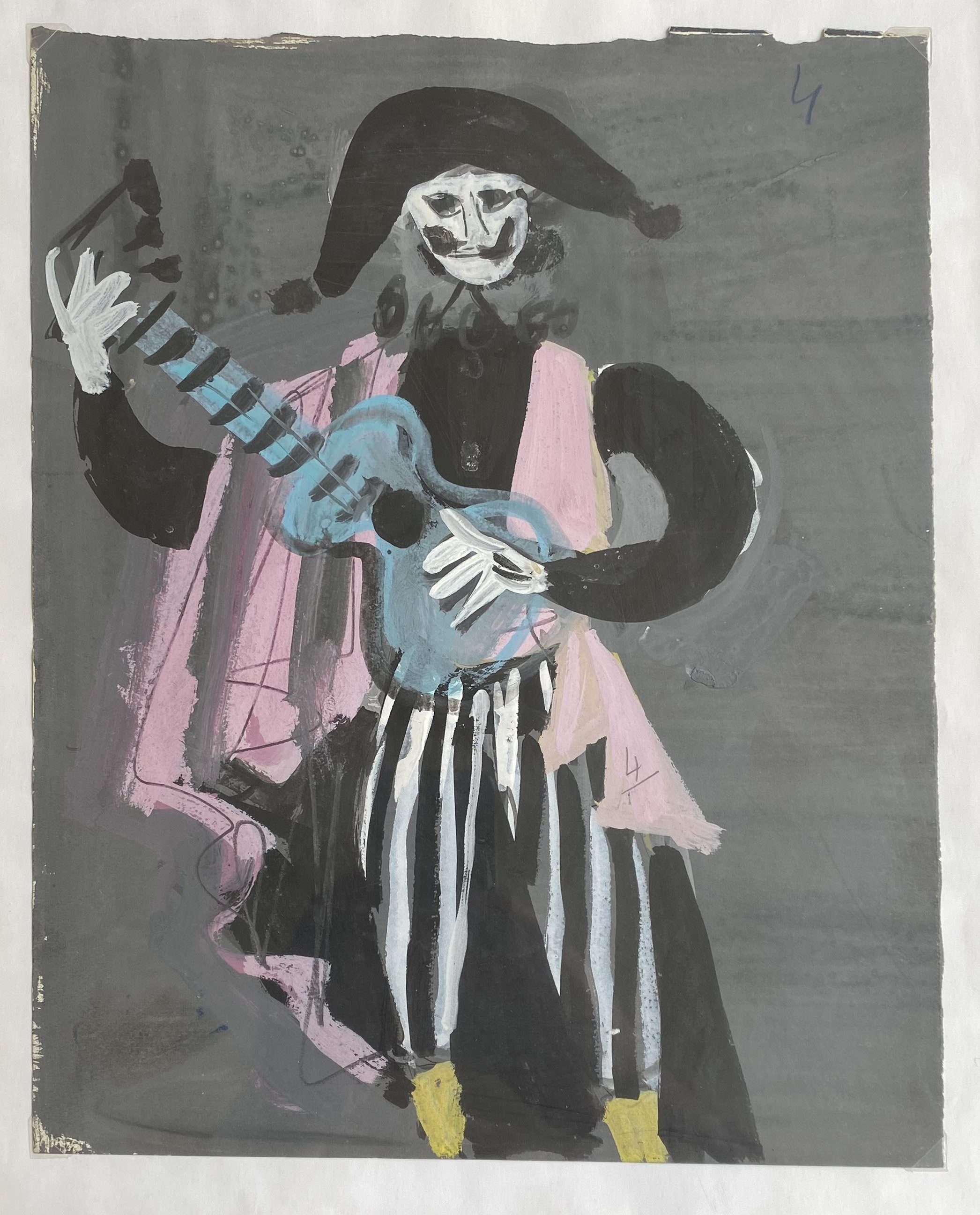 Antoni Clavé Arlequin à la guitare MutualArt