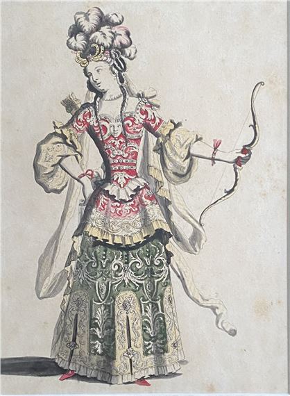 Jean Berain | Costume de Nymphe de la suite de Diane pour Le Triomphe ...