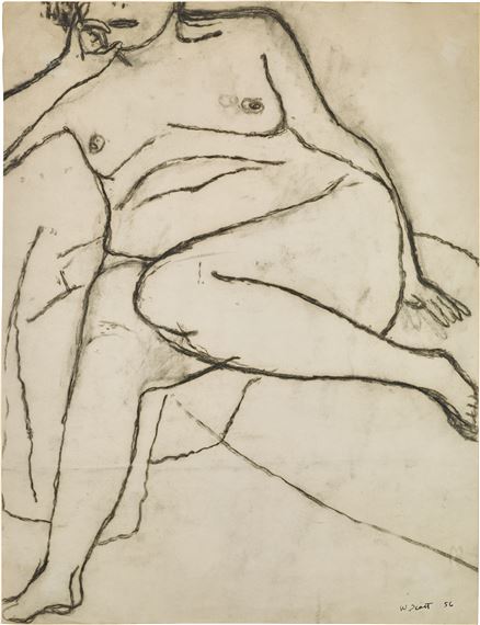 Nude by William Scott, Executed in 1956.