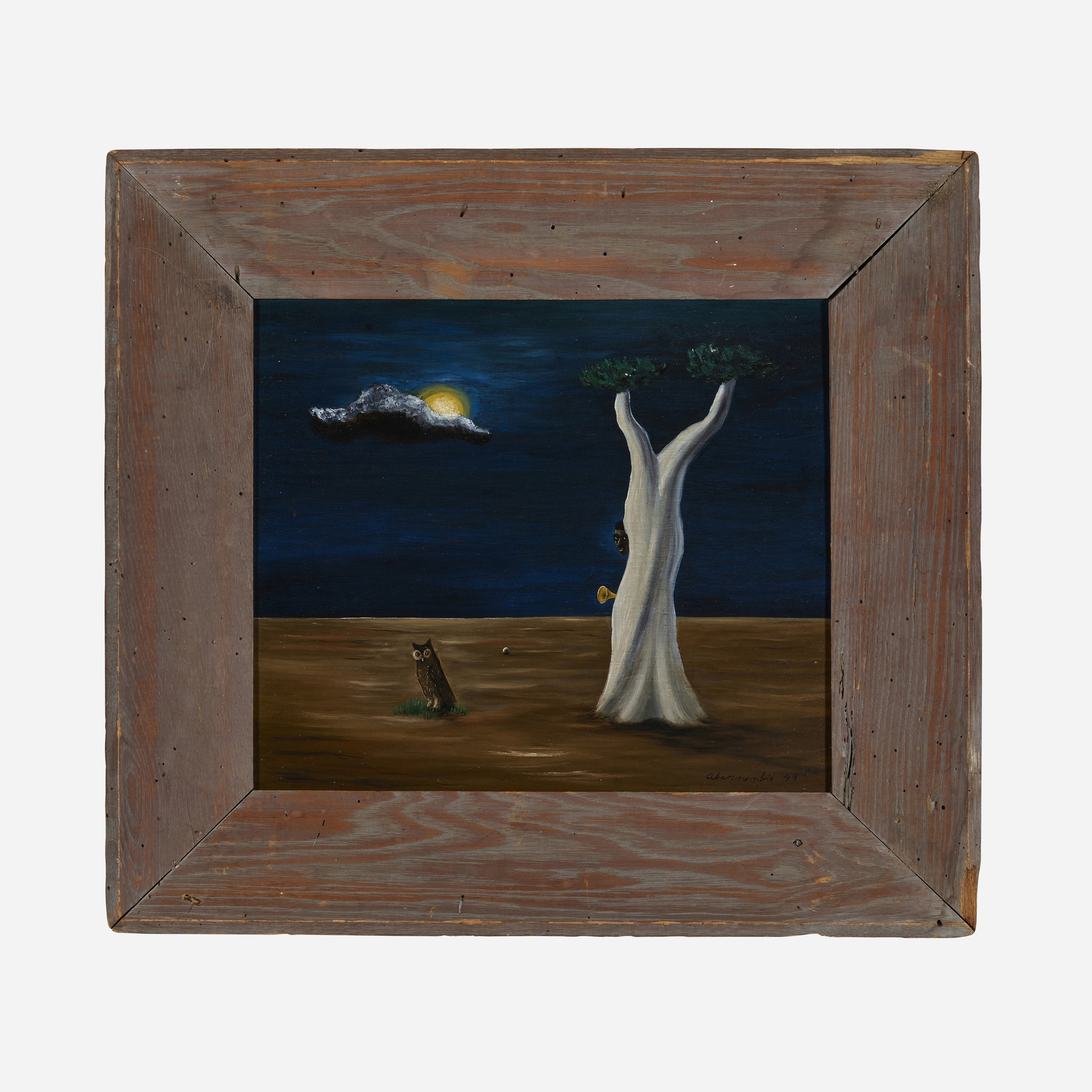Artwork by Gertrude Abercrombie, Dizzy Gillespie, Made of oil on Masonite