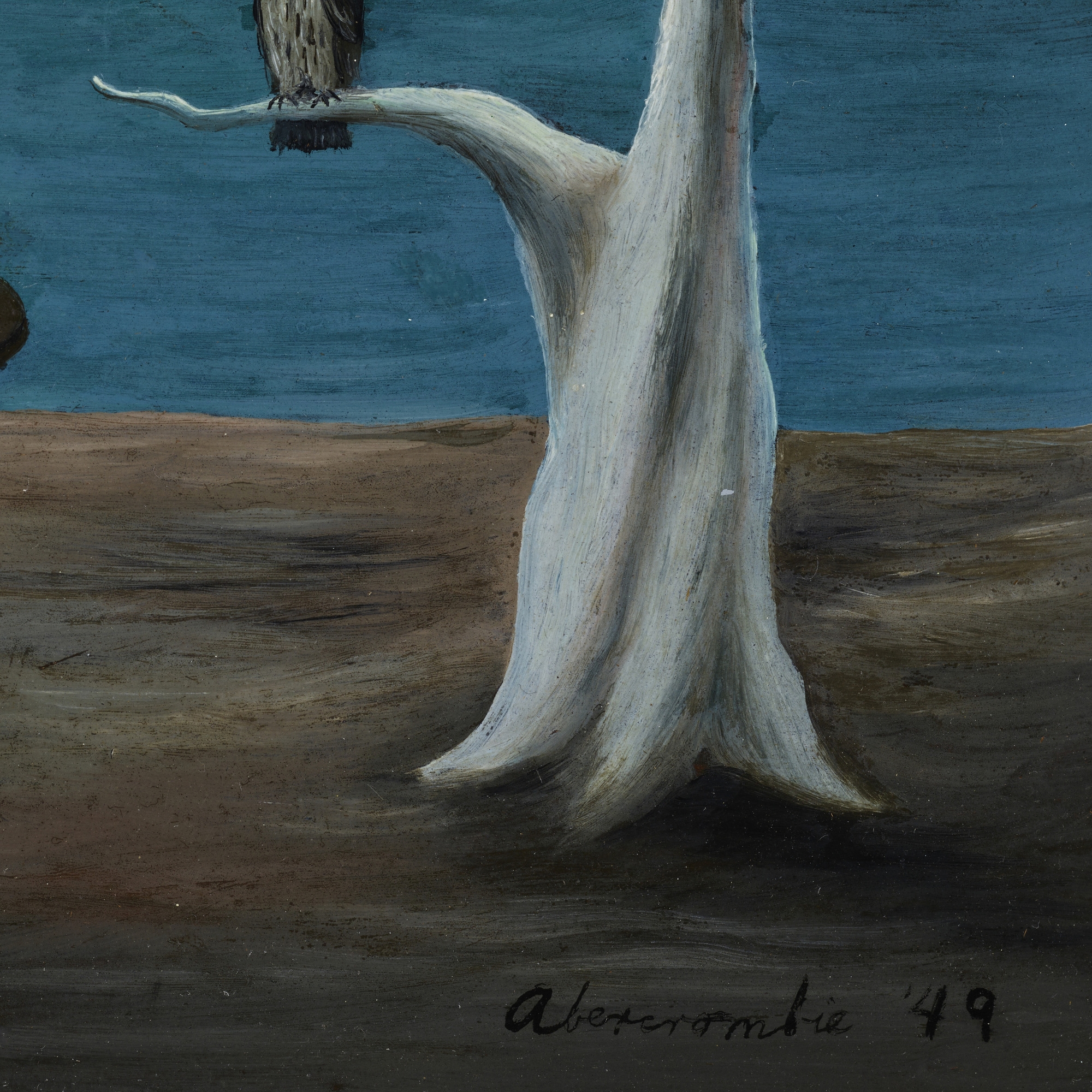 Artwork by Gertrude Abercrombie, Still Life and Owl, Made of oil on Masonite
