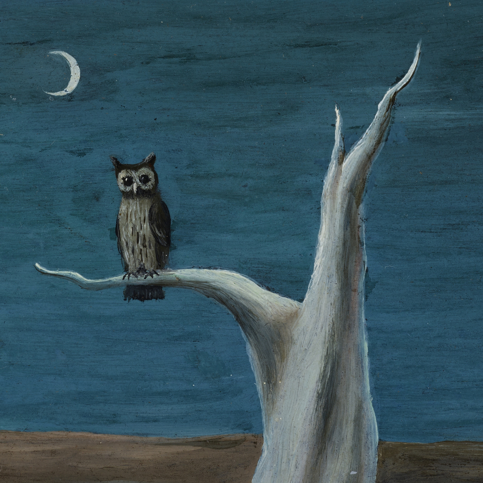 Artwork by Gertrude Abercrombie, Still Life and Owl, Made of oil on Masonite