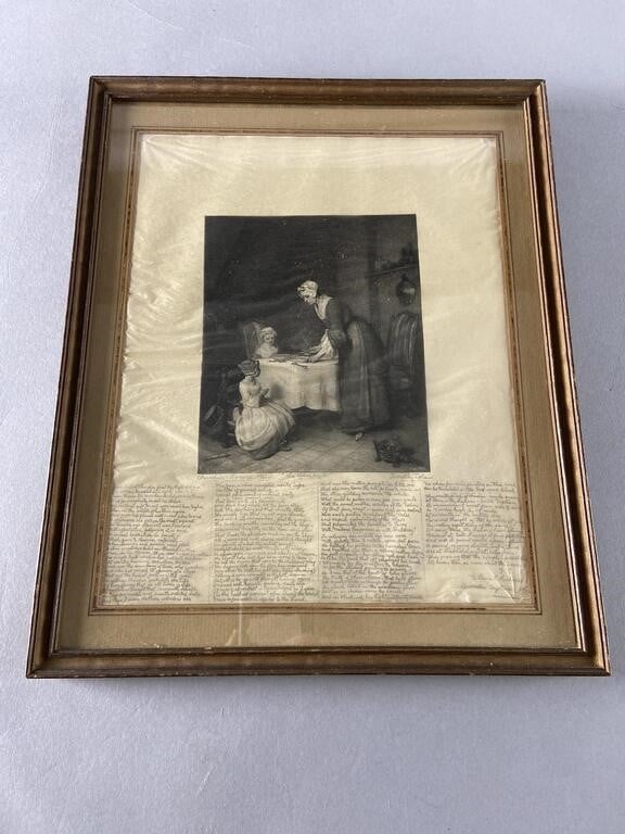 Artwork by Timothy Cole, Framed Engraved Mezzotint, Made of Engraved Mezzotint