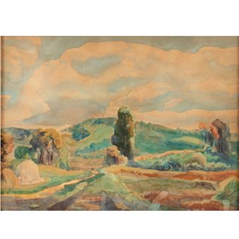 Carlos V. Francisco | Untitled (Angono Landscape) (1955) | MutualArt