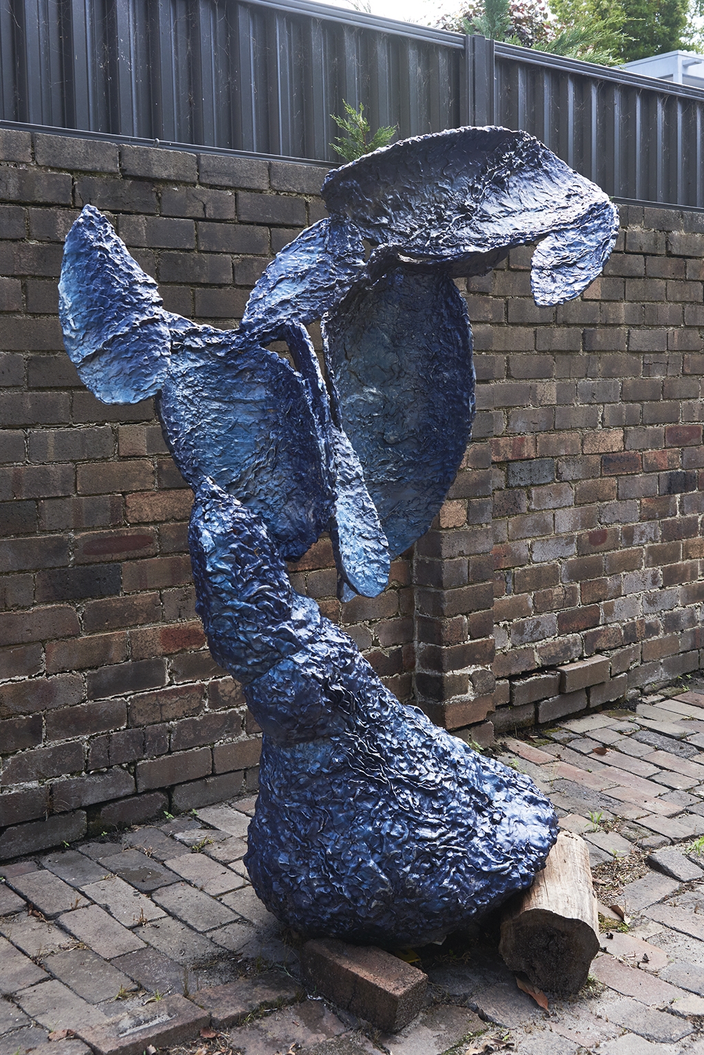 Artwork by David Wilson, Blue Vertical, Made of painted steel