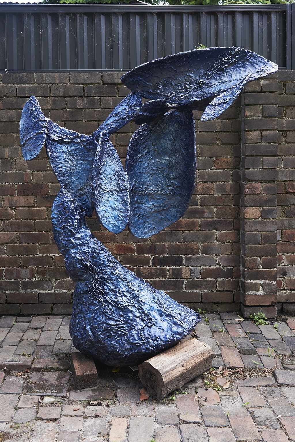 Artwork by David Wilson, Blue Vertical, Made of painted steel