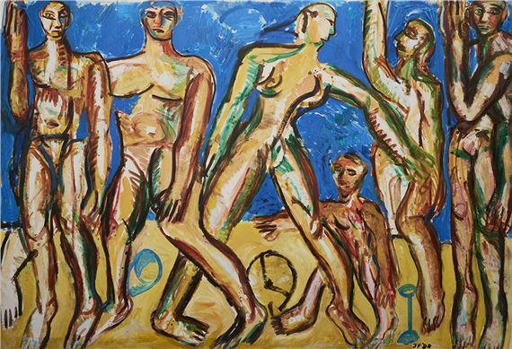 Bathers by Joe Furlonger, 1988