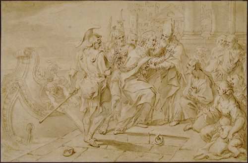 Roman School, 17th Century | Saint Ignatius of Antioch bidding farewell ...