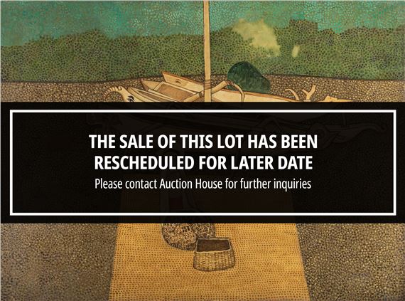 Sunset at Sanur Beach by Cheong Soo Pieng, painted in 1975