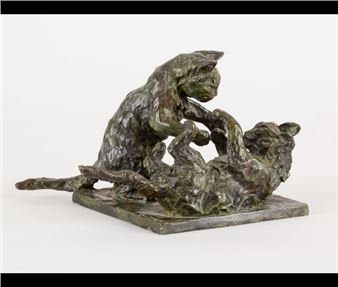 Deux chats jouant - Louise Haerens Robelus