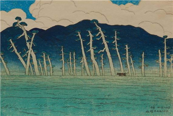 Awazu, from the series Eight Views of Lake Biwa by Shinsui Ito, 1918