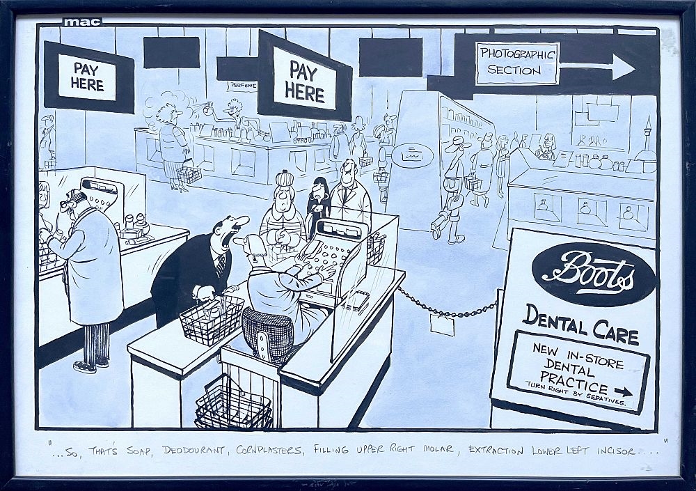 Stanley McMurtry .Extraction Lower Left Incisor;It's a Doddle of a Job Look;Gold